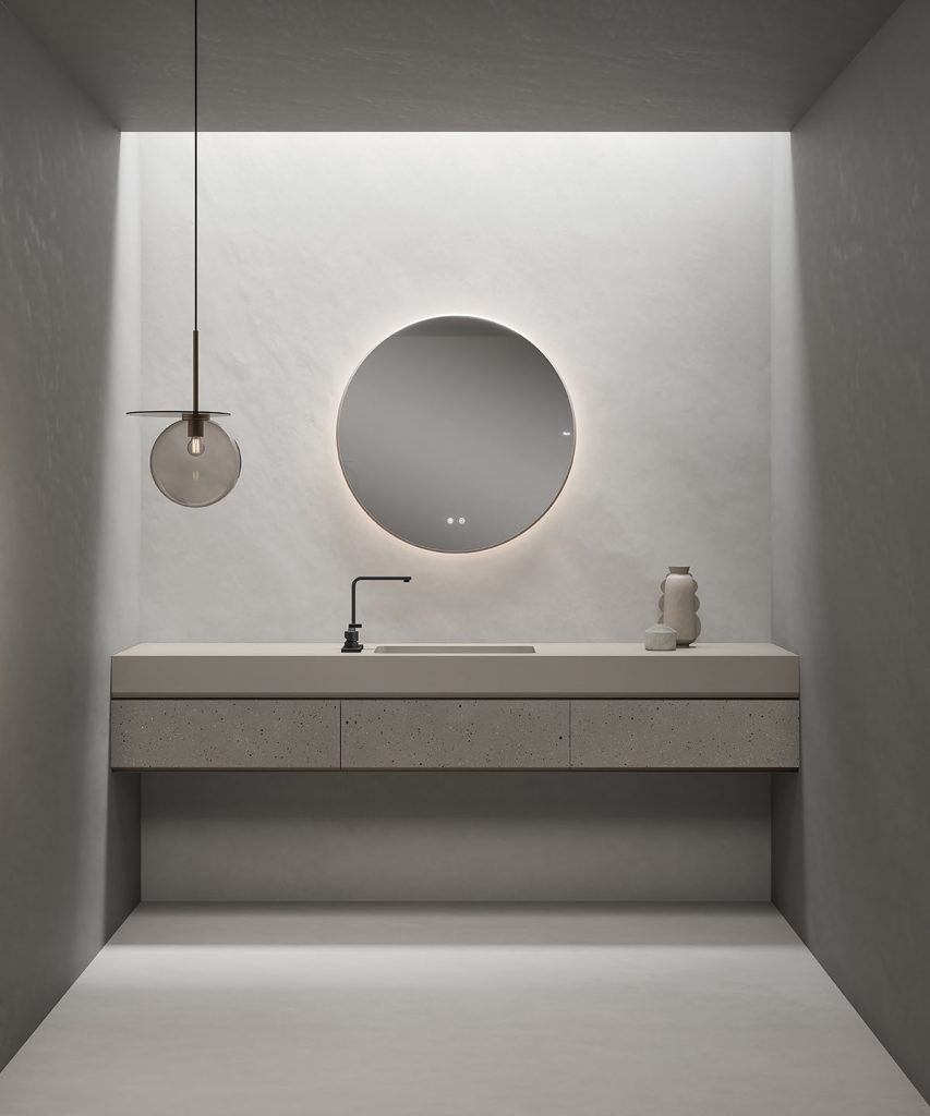 longs meubles de salle de bains